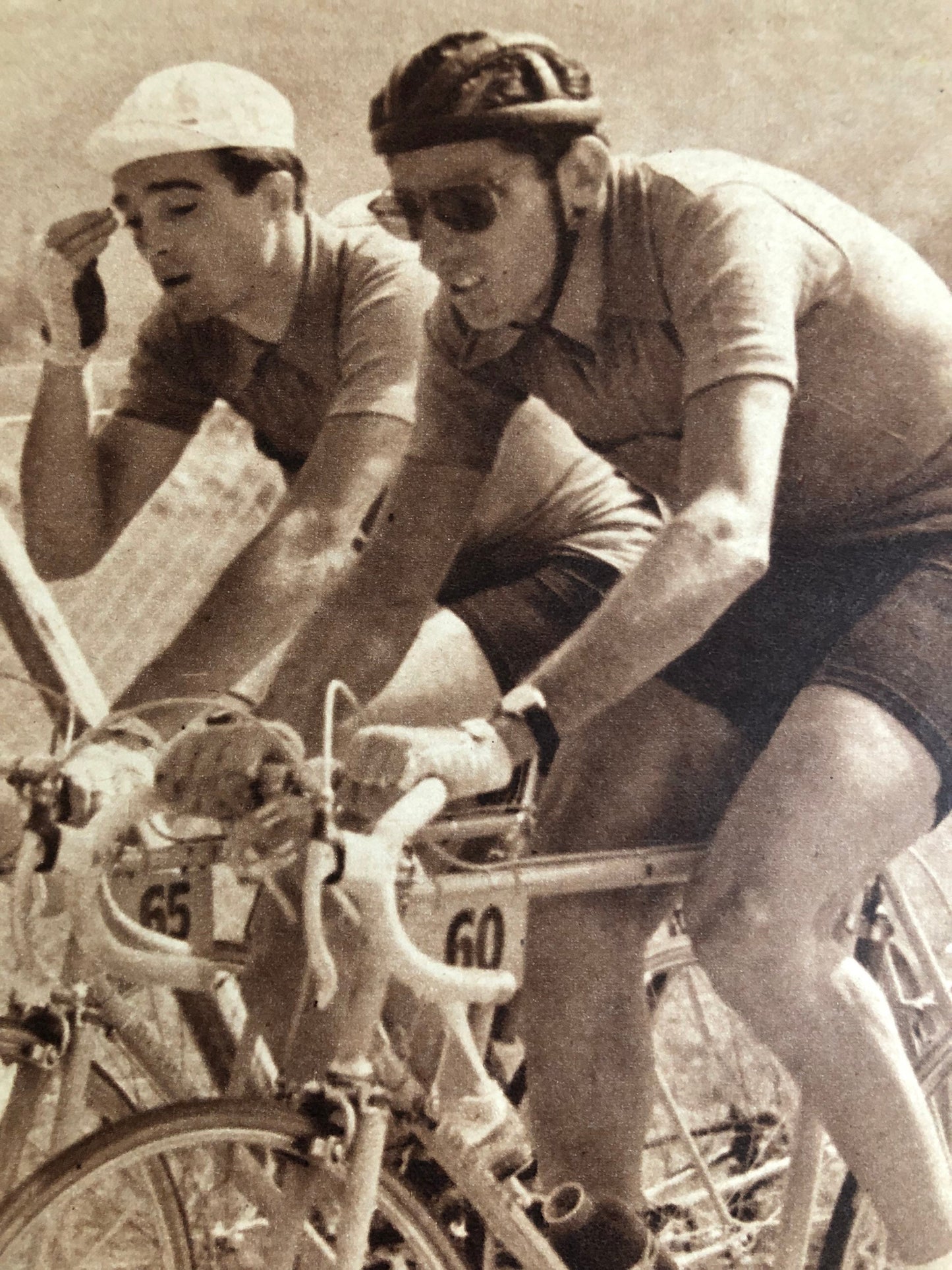 Vintage Cycling Print - Fausto Coppi, Original, Tour de France, 1953