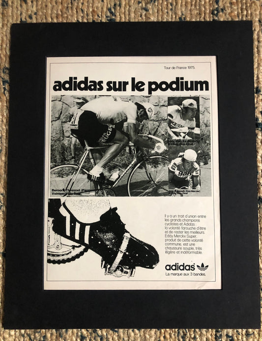 Vintage Advertisement Adidas - Tour de France, Eddy Merckx, Original 1975