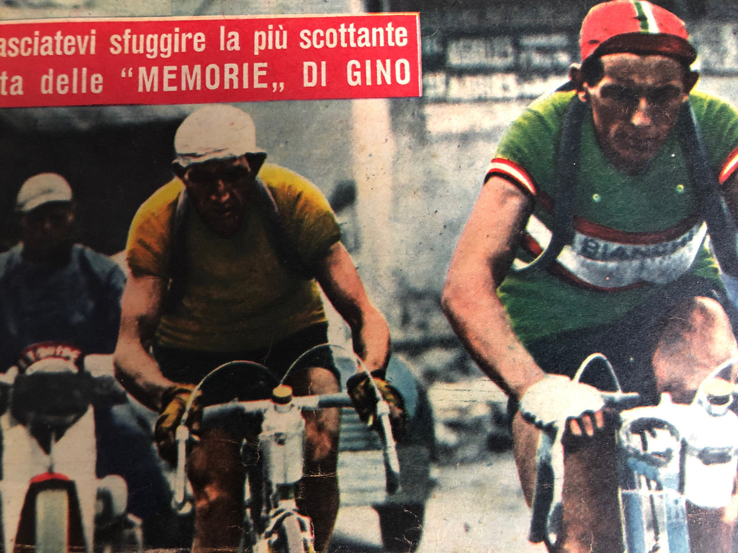 Vintage Cycling Print - Fausto Coppi/Gino Bartali, Original Tour de France, 1949