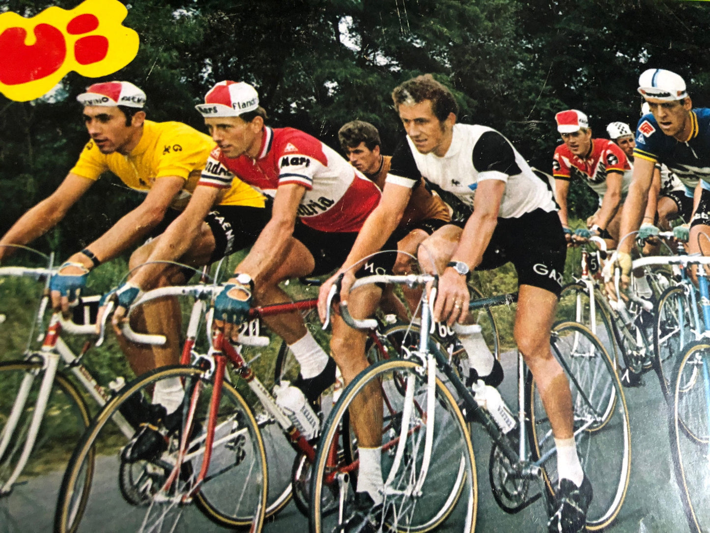 Vintage Cycling Print - Tour de France, Eddy Merckx, Original 1970