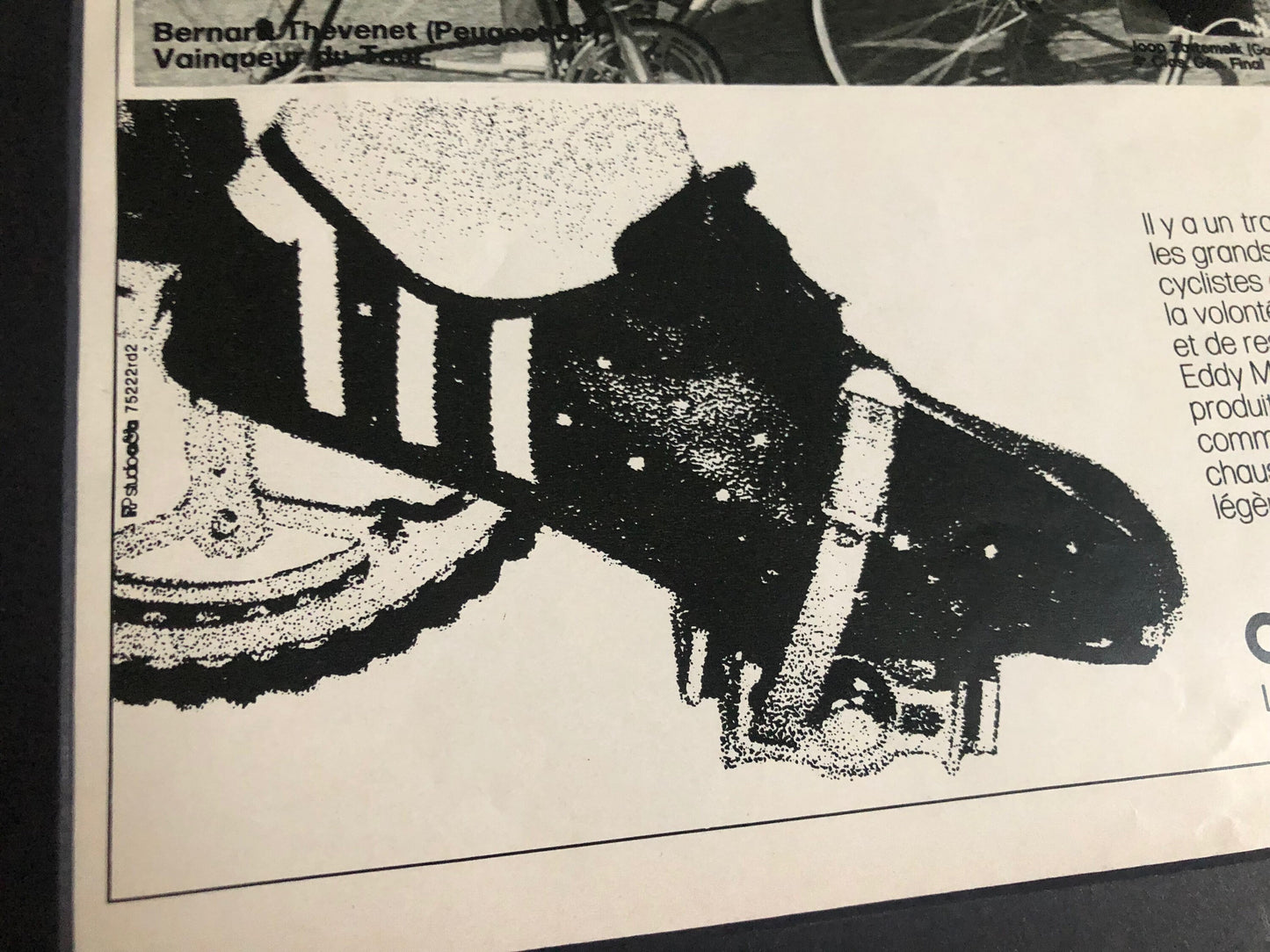 Vintage Advertisement Adidas - Tour de France, Eddy Merckx, Original 1975