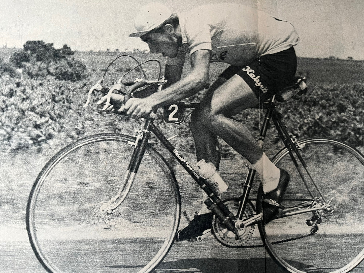 Vintage Cycling Print - Jacques Anquetil,  Tour de France, Original 1957
