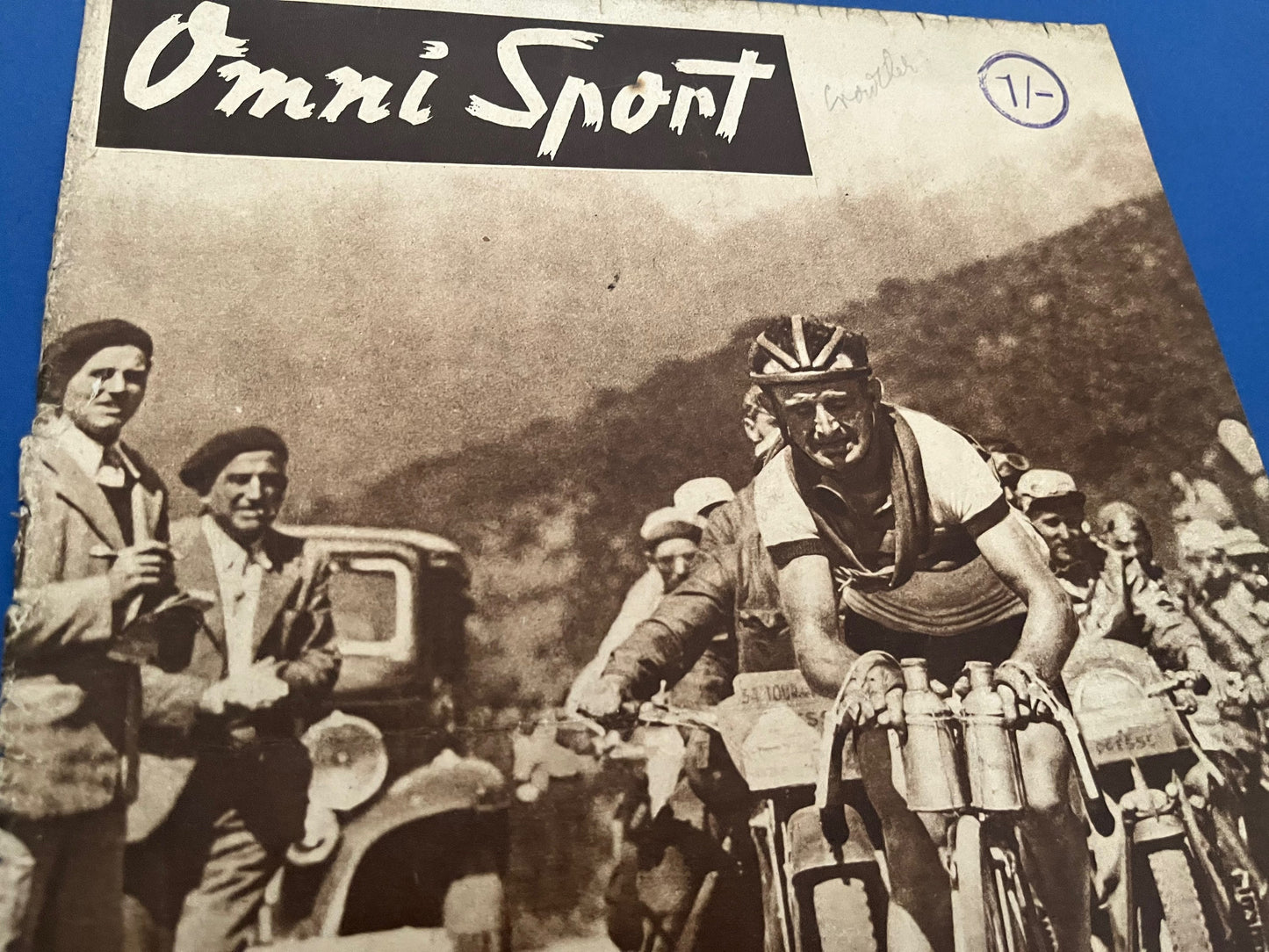 Vintage Cycling Print - Tour de France, Jean Robic, Original 1947