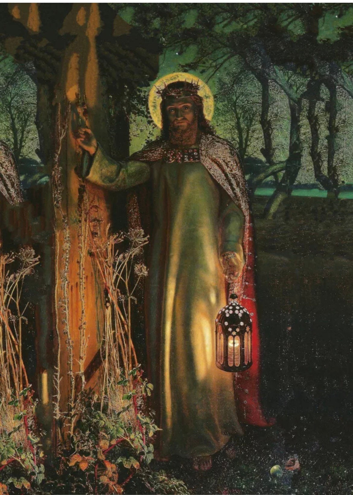 Vintage Religious Print - Light of the World, William Holman Hunt, c1853-54