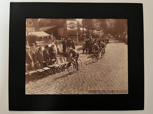 Vintage Cycling Print - Tour de France, Original Martini, 1950s