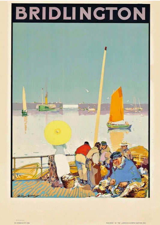 Vintage British Travel Poster - Bridlington, Yorkshire, Dudley Harvey 1922