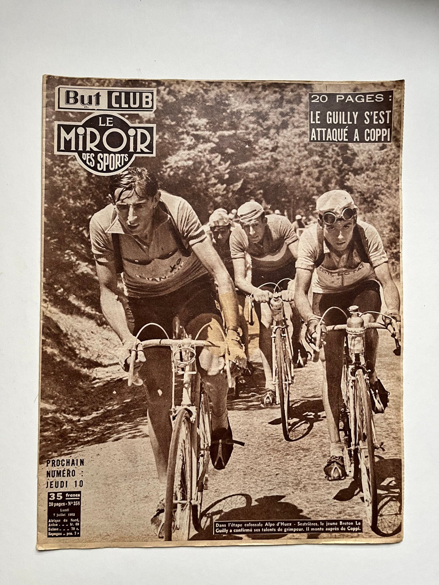 Vintage Cycling Print (colour)- Fausto Coppi-Bianchi, Original 953