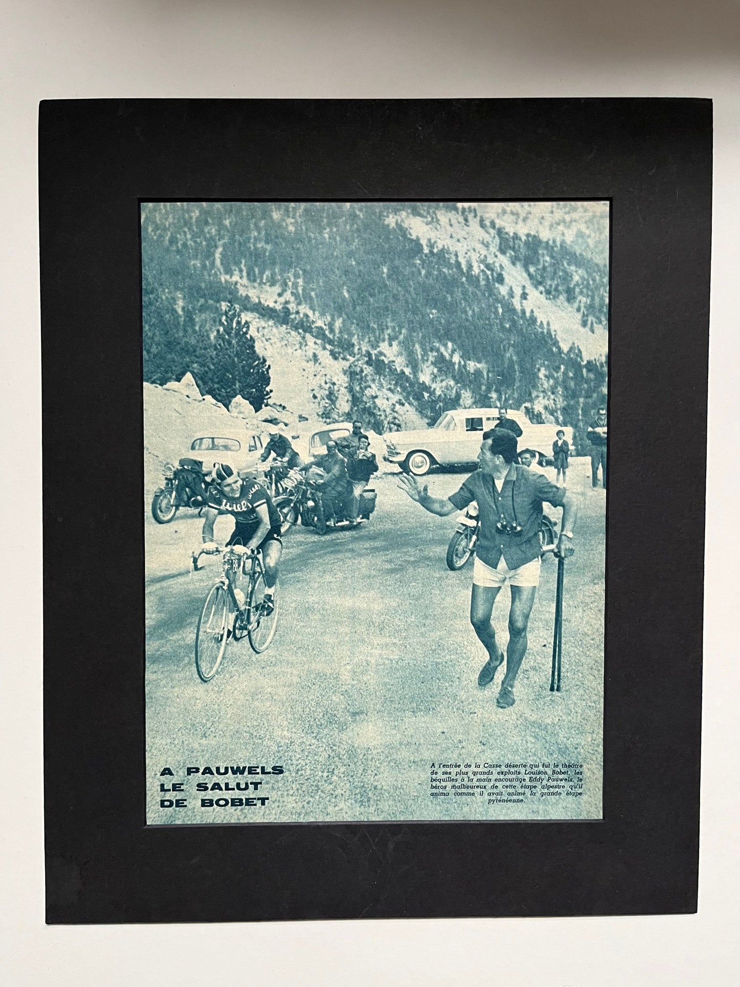 Vintage Cycling Print - Tour de France, Pauwels/Louison Bobet, Original 1950s