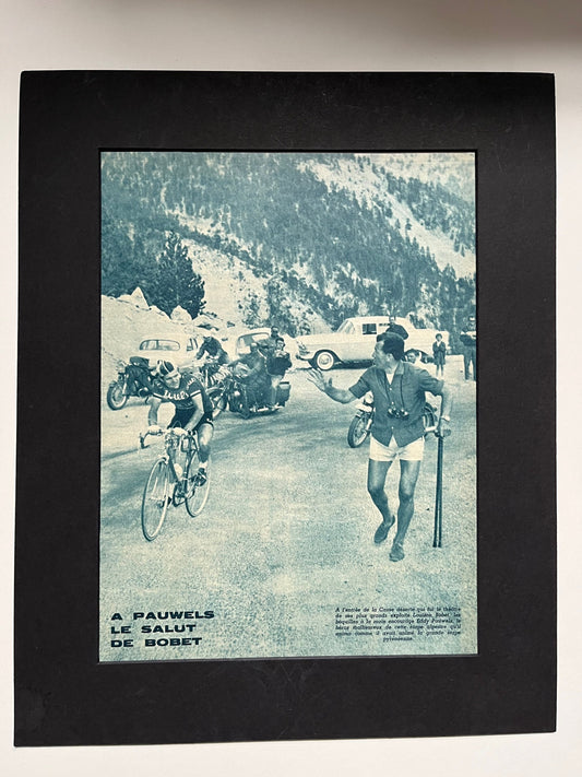 Vintage Cycling Print - Tour de France, Pauwels/Louison Bobet, Original 1950s