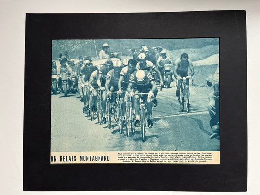 Vintage Cycling Print - Tour de France, Anquetil, Simpson, Poulidor, Original 1960