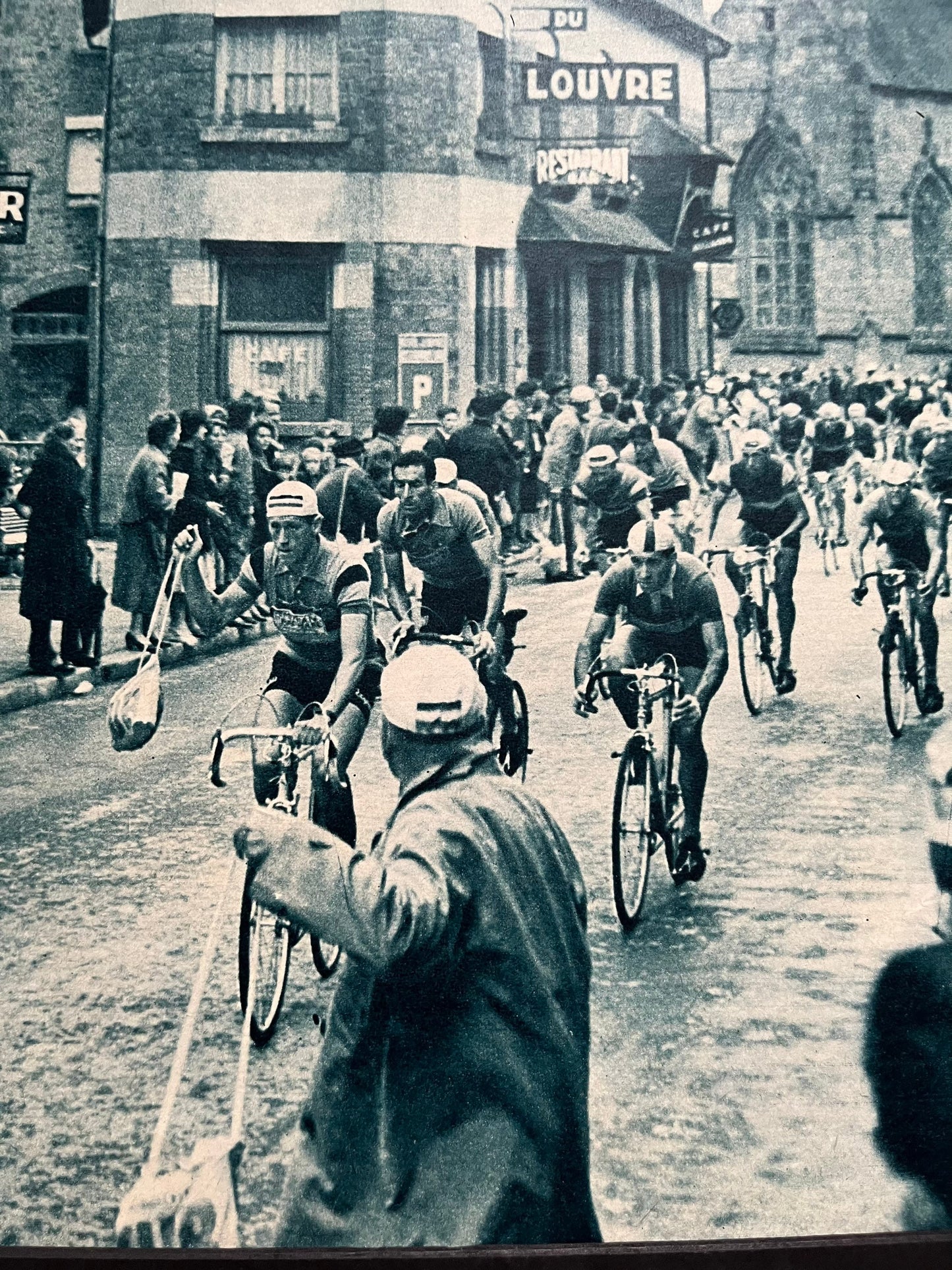 Vintage Cycling Print - Caen to St Brieuc, Original French, 1960s