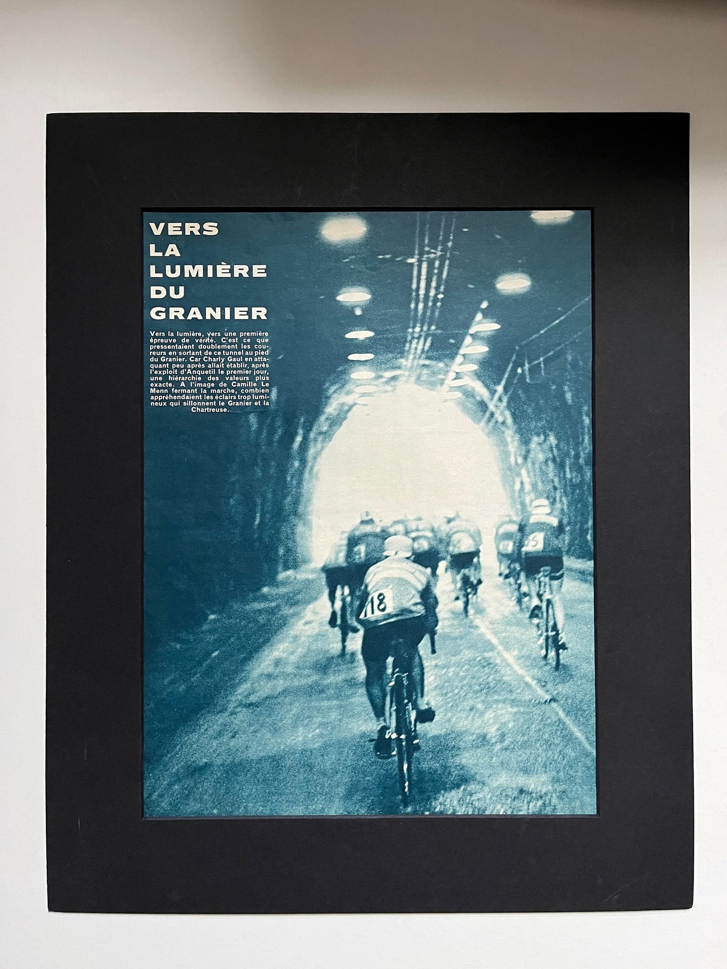 Vintage Cycling Print - Tour de France, Original c1960