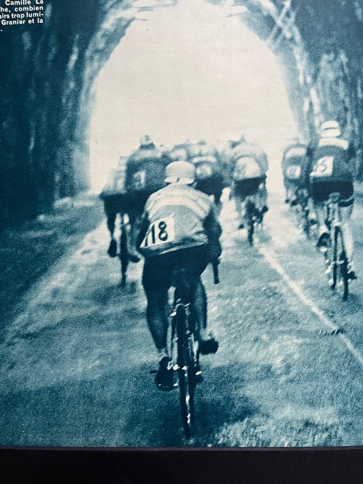Vintage Cycling Print - Tour de France, Original c1960