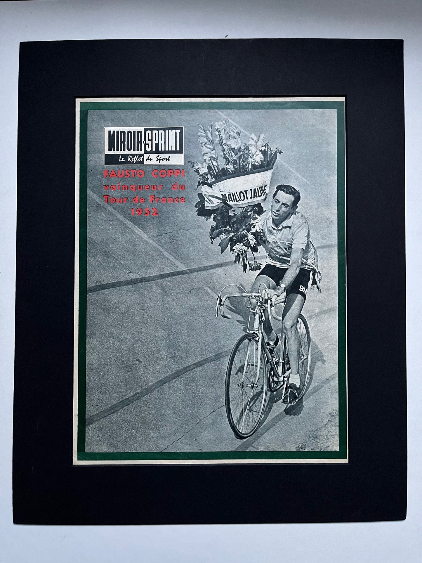 Vintage Cycling Print - Fausto Coppi/Bianchi, Original 1960