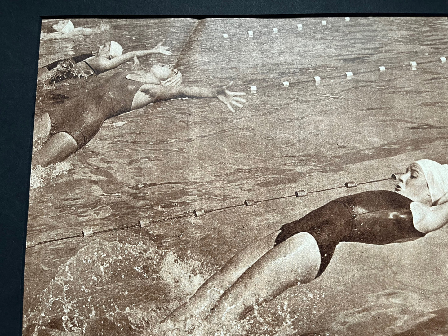 Vintage Swimming Print - Marie-Helene Andre, Original 1953
