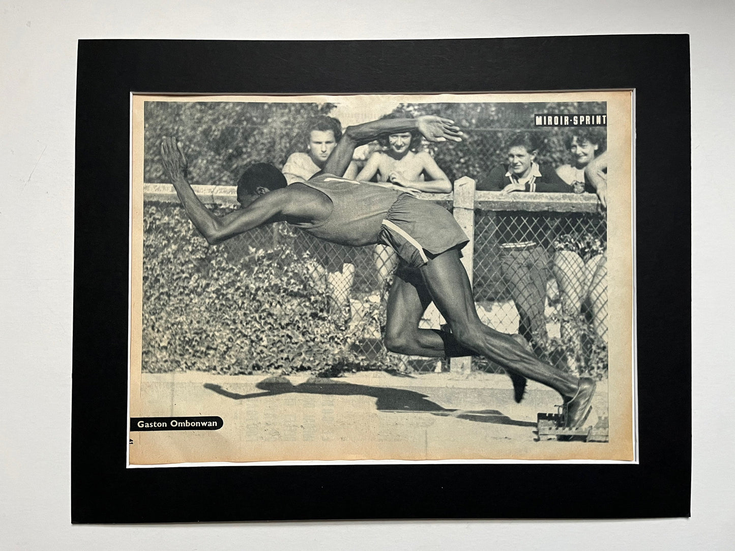 Vintage Athletics Print (French) - Gaston Ombunwan, Original 1953