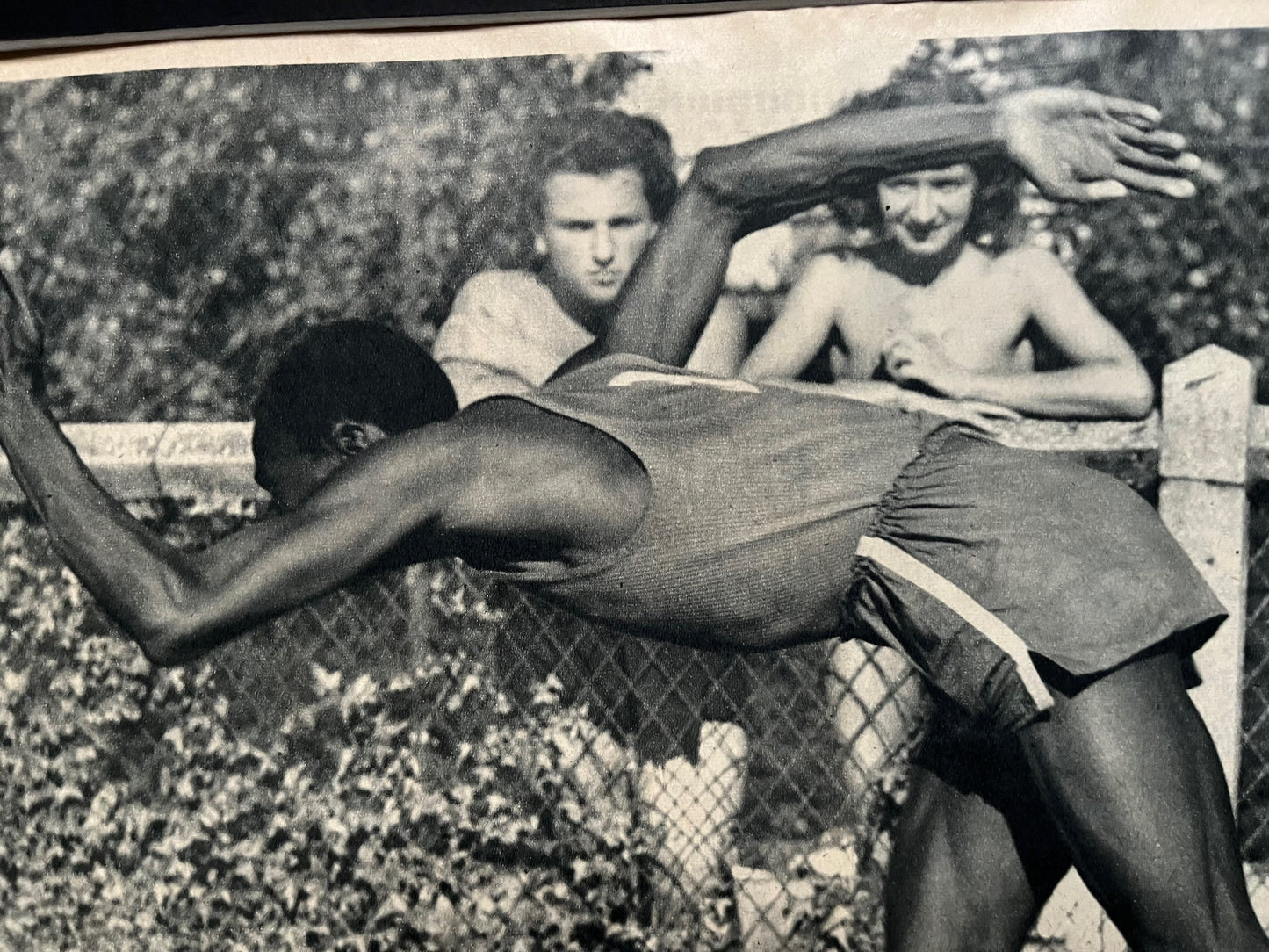 Vintage Athletics Print (French) - Gaston Ombunwan, Original 1953