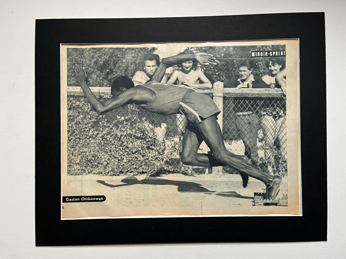 Vintage Athletics Print (French) - Gaston Ombunwan, Original 1953