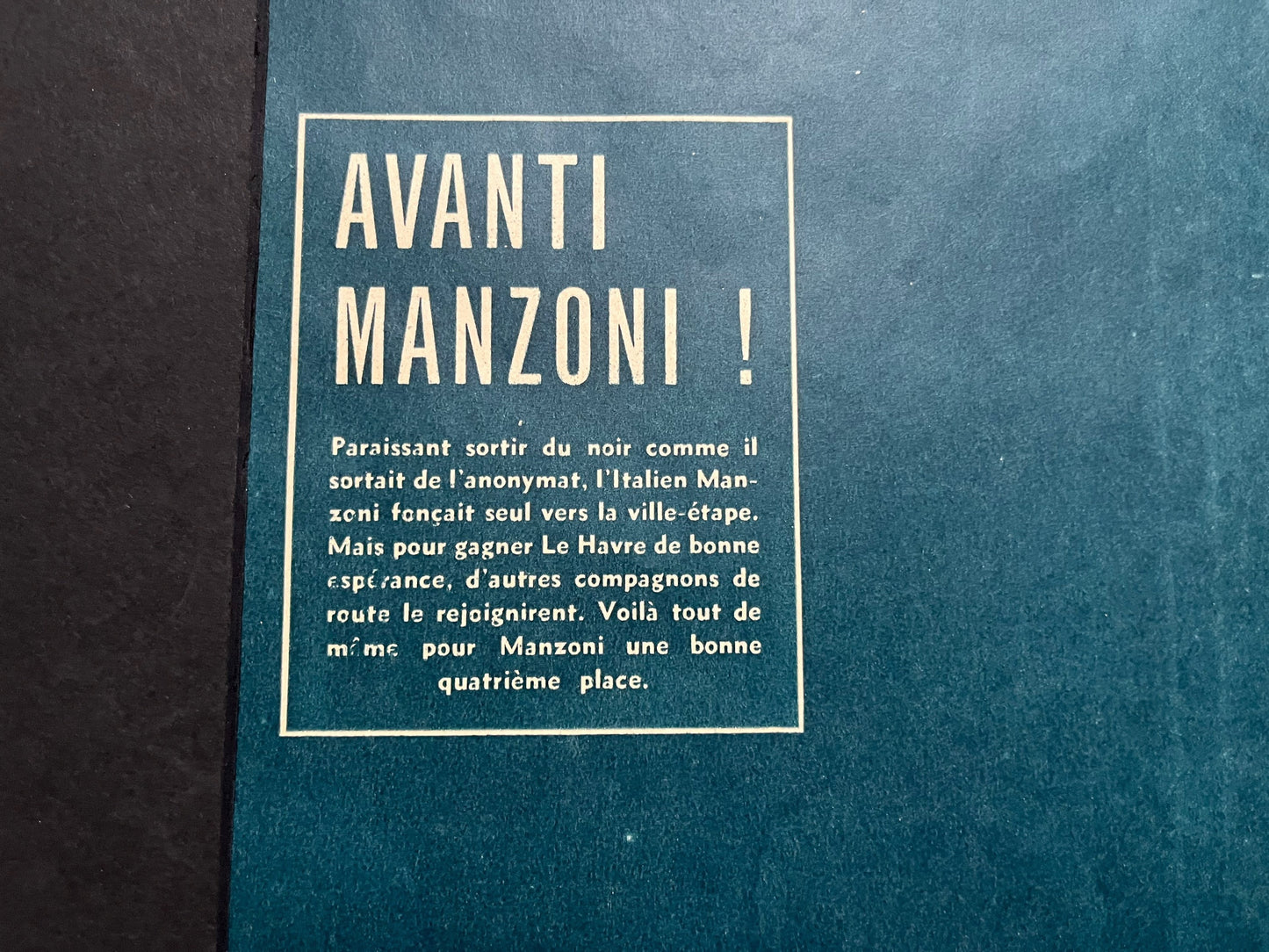 Vintage Cycling Print - Tour de France, Giancarlo Manzoni, Original 1962