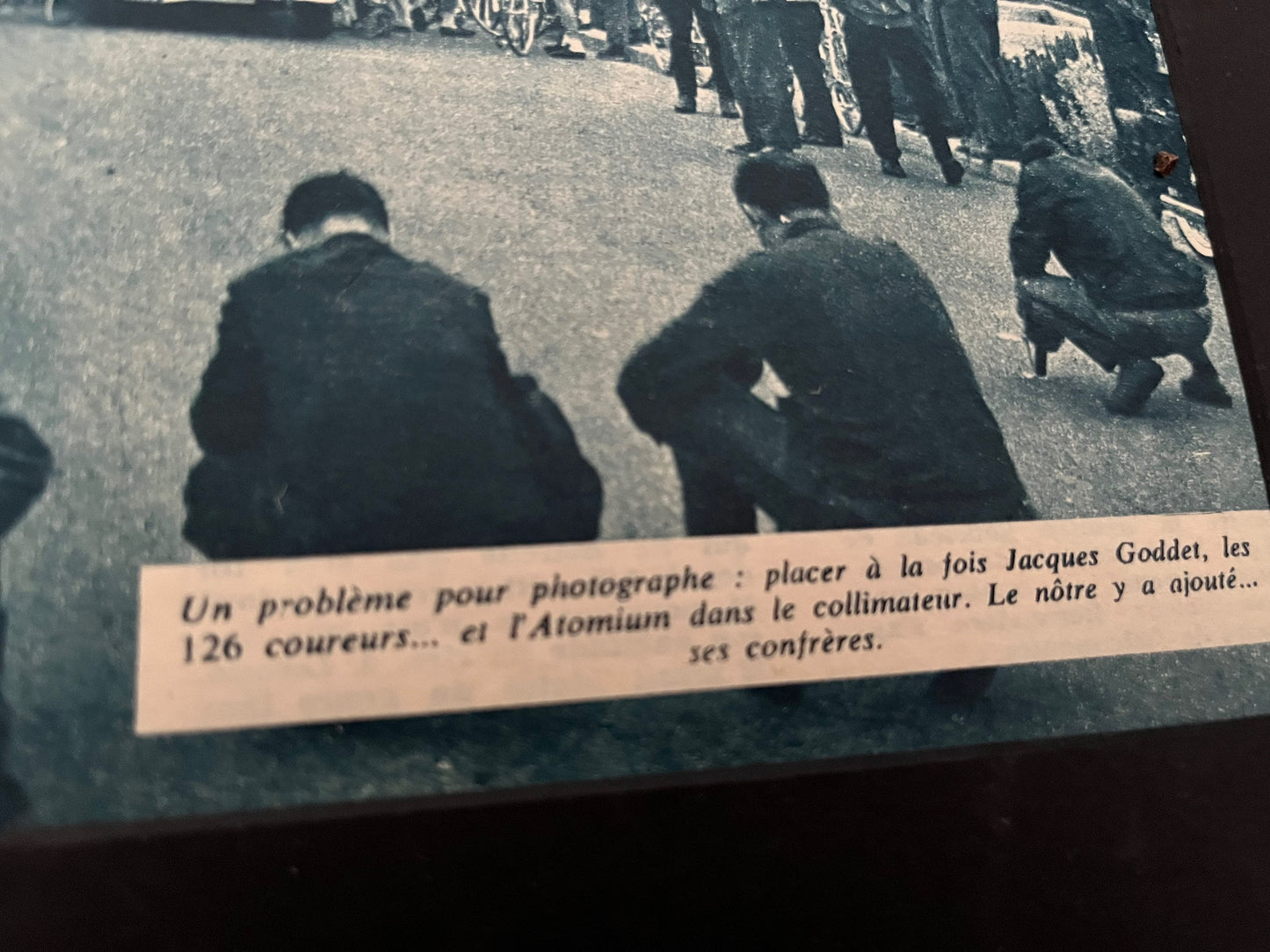 Vintage Cycling Print - Tour de France, Brussels Atomium, Original 1960