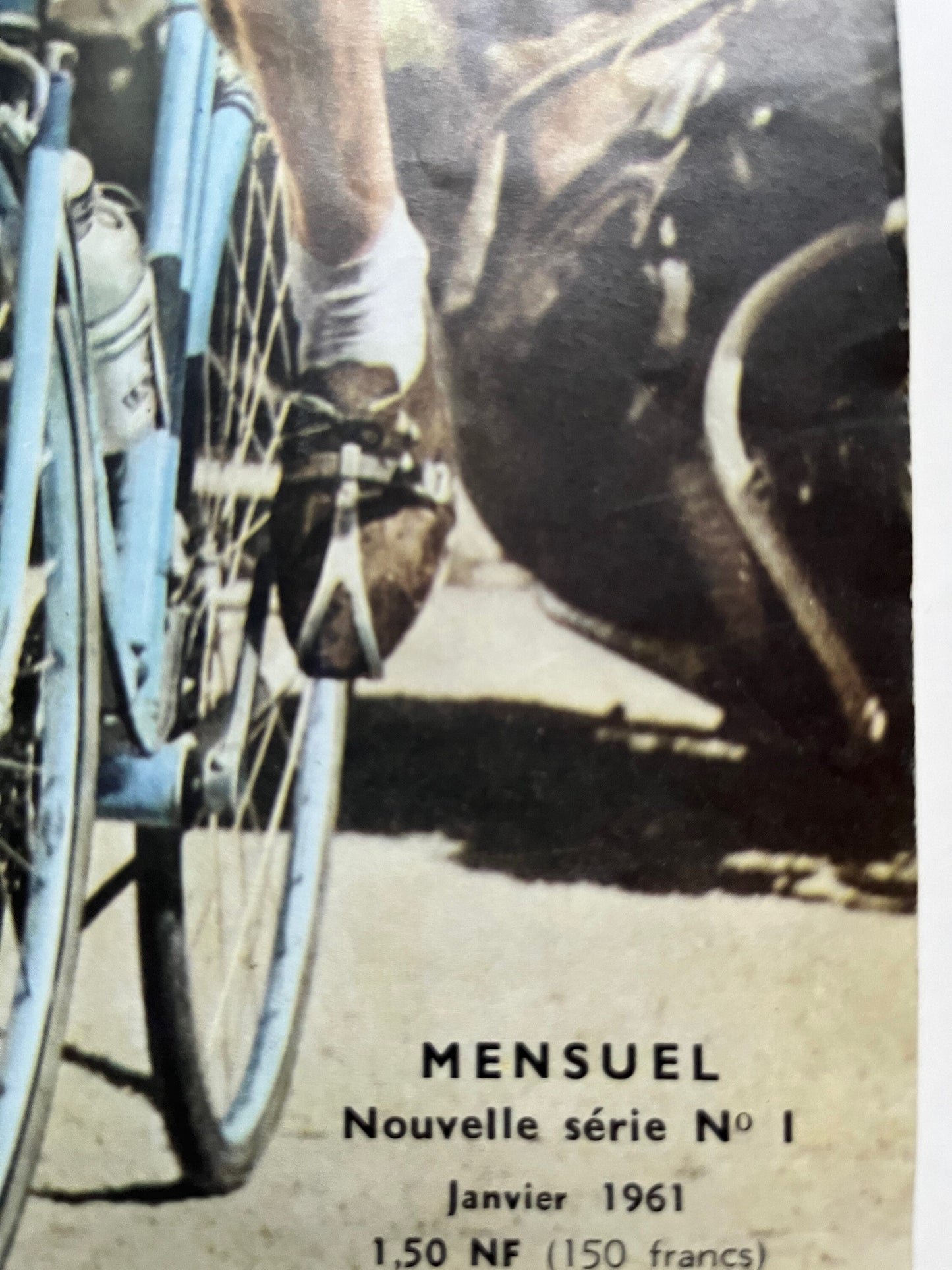 Vintage Cycling Print (colour) - Fausto Coppi - Bianchi, Original 1961