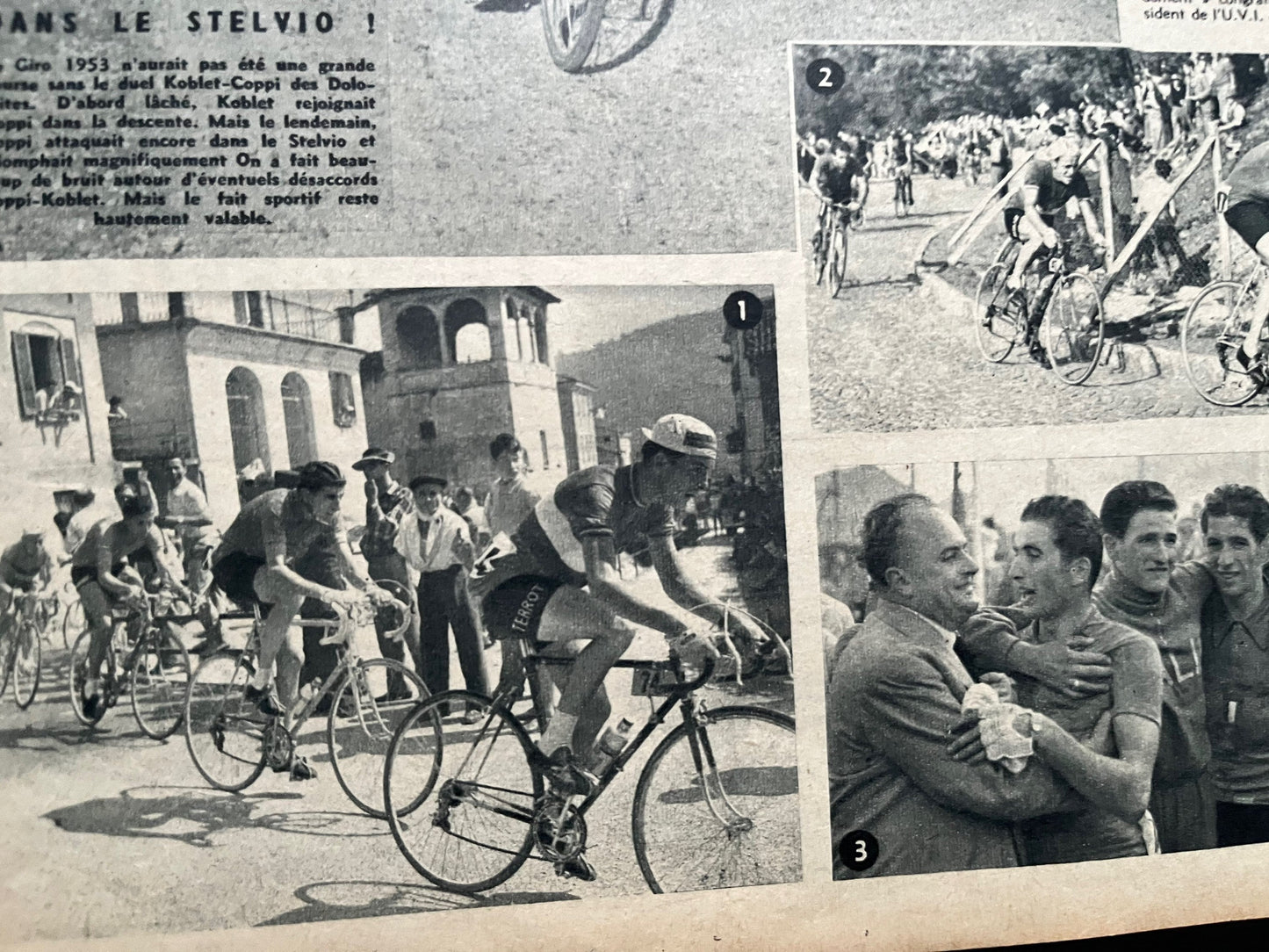 Vintage Cycling Print - Fausto Coppi-Bianchi, Original 1951