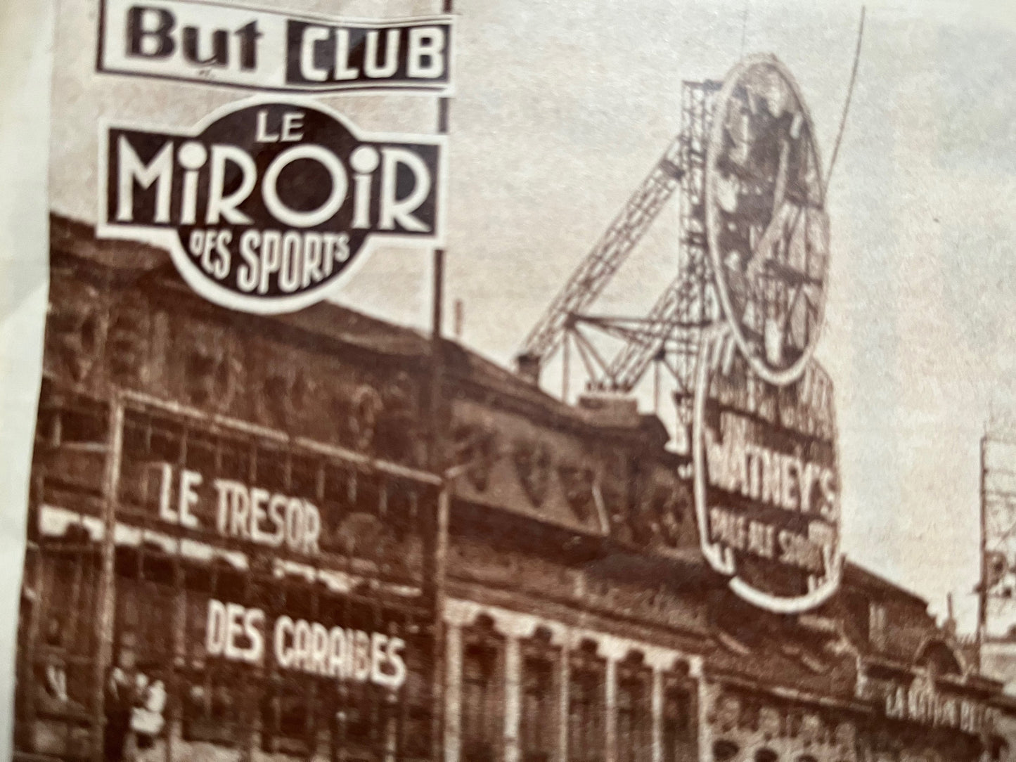 Vintage Cycling Print - Brussels, Tour de France,  Original 1950s