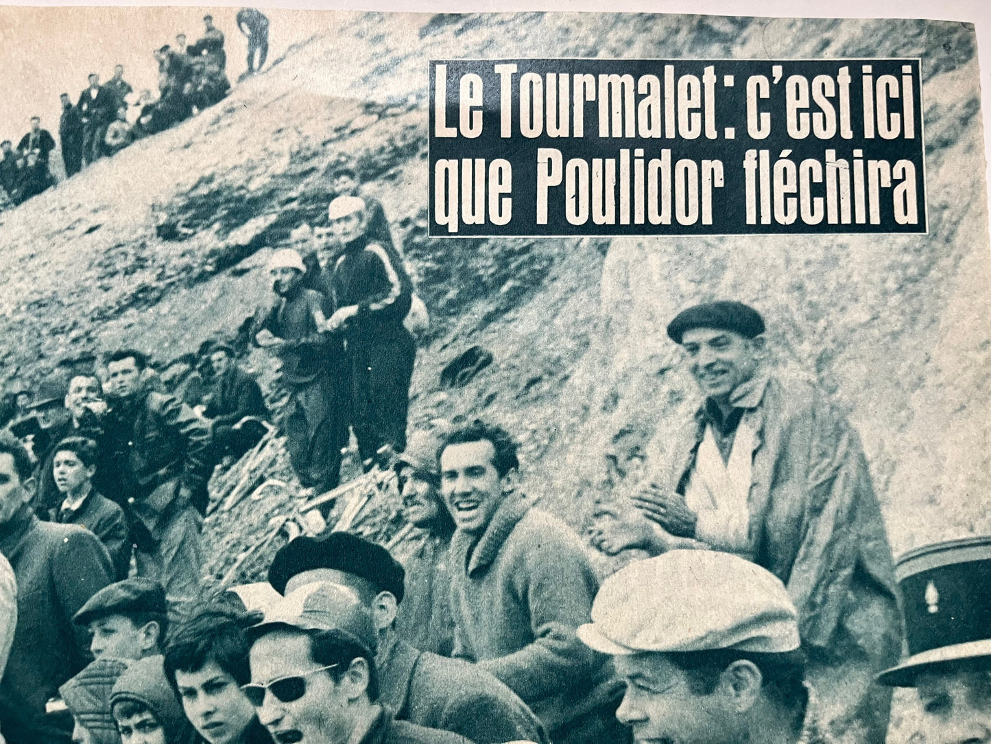 Vintage Cycling Print - Tour de France, Gimondi, Poulidor, Motta, Tourmalet Stage, Original 1965