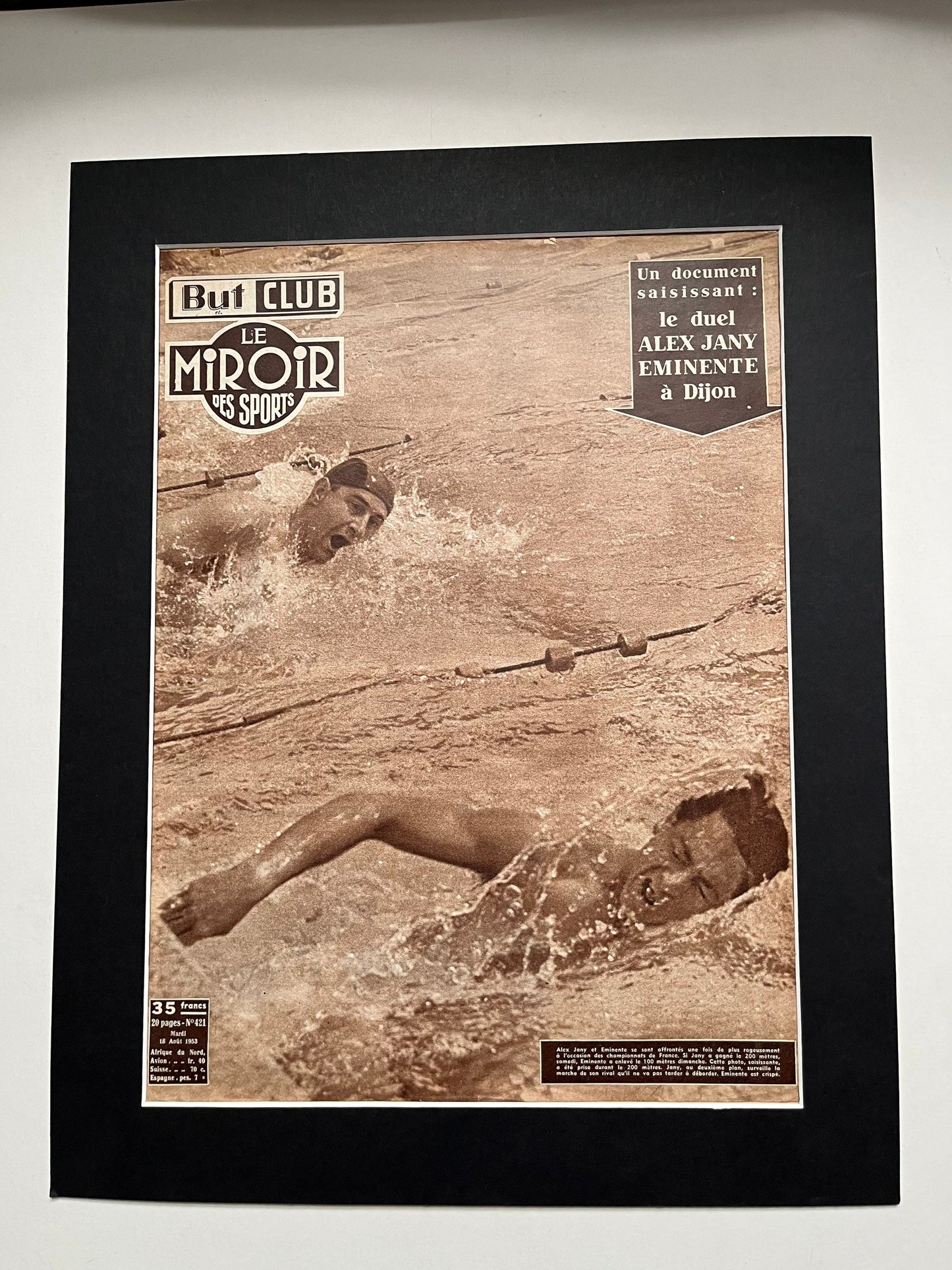 Vintage Swimming Print (French) - Alex Jany, 1953