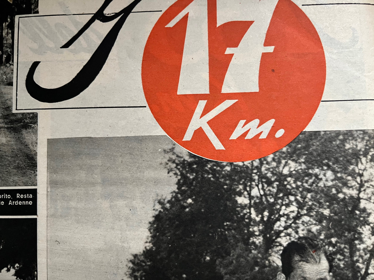 Vintage Cycling Print - Gino Bartali, Original 1953