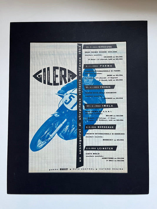 Vintage Advertising Print - Pirelli Scooter Tyres, 1953