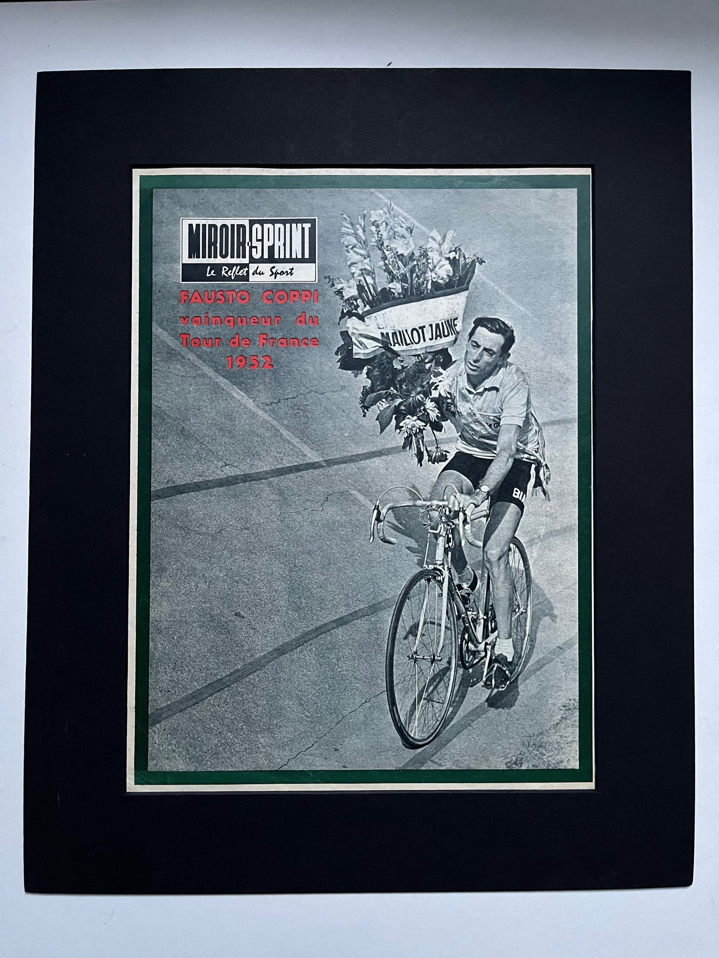 Vintage Cycling Print - Fausto Coppi/Bianchi, Original 1960