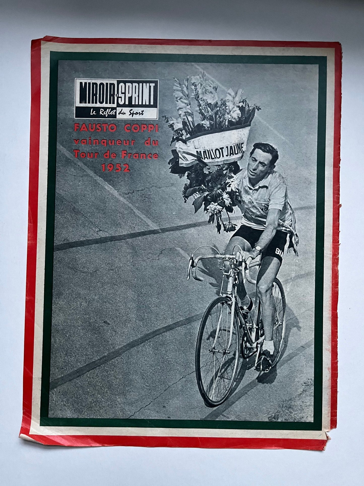Vintage Cycling Print - Fausto Coppi/Bianchi, Original 1960