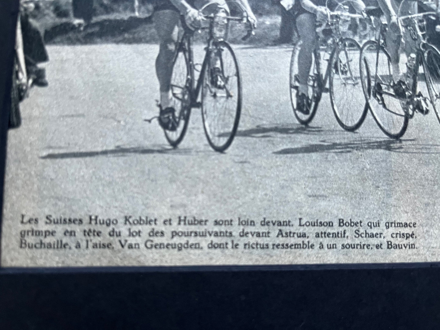 Vintage Cycling Print - Tour de France, Louison Bobet, Original 1956