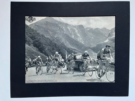Vintage Cycling Print - Tour de France, Louison Bobet, Original 1956