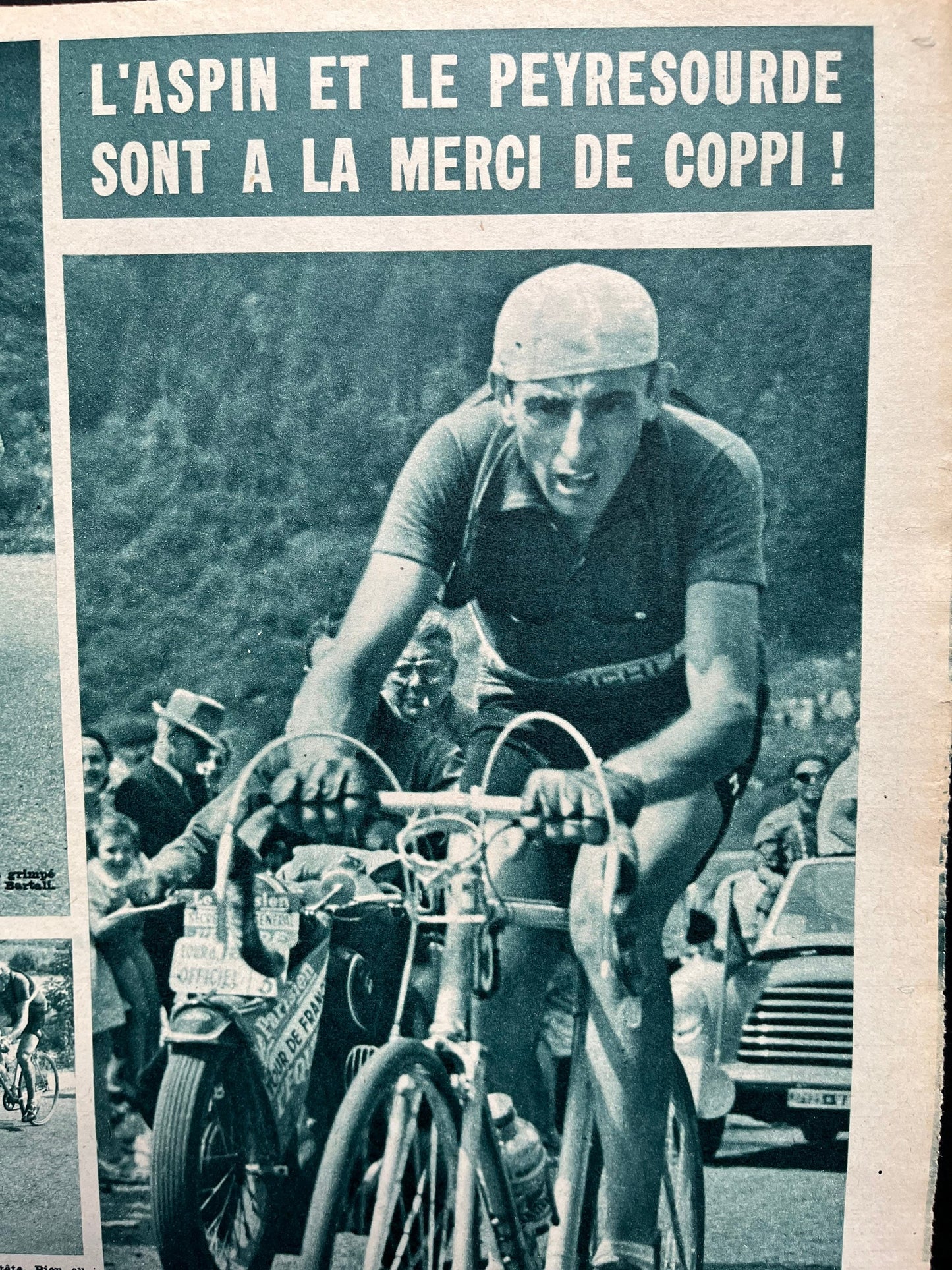 Vintage Cycling Print - Fausto Coppi, Bianchi Original,1952