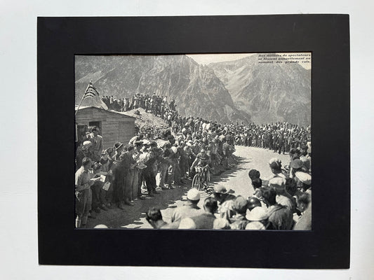 Vintage Cycling Print - Tour de France, Alps, 1951