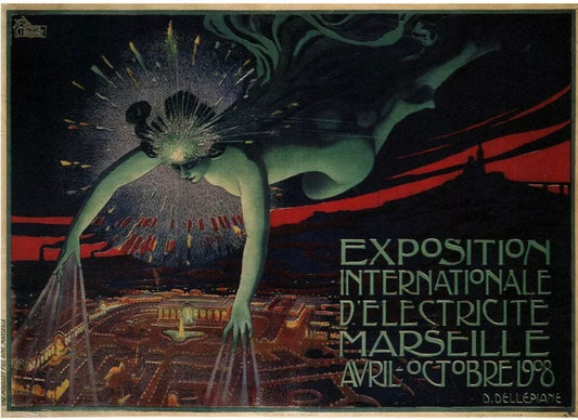 Vintage Advertising Poster - Exposition Internationale, Marseille 1908
