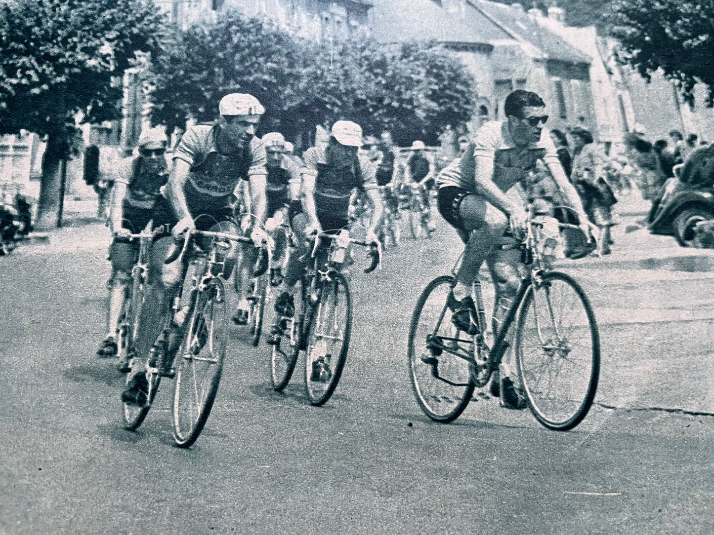 Vintage Cycling Print - Grenoble-Briancon, Louison Bobet, Original 1954