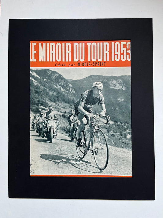 Vintage Cycling Print - Louison Bobet, Original 1953