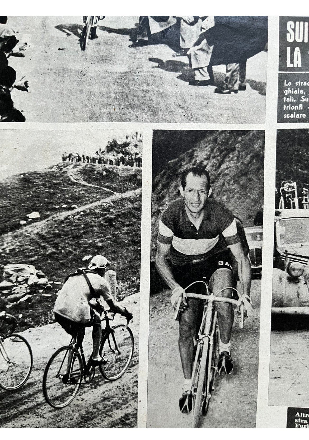 Vintage Cycling Print - Gino Bartali, Original 1953
