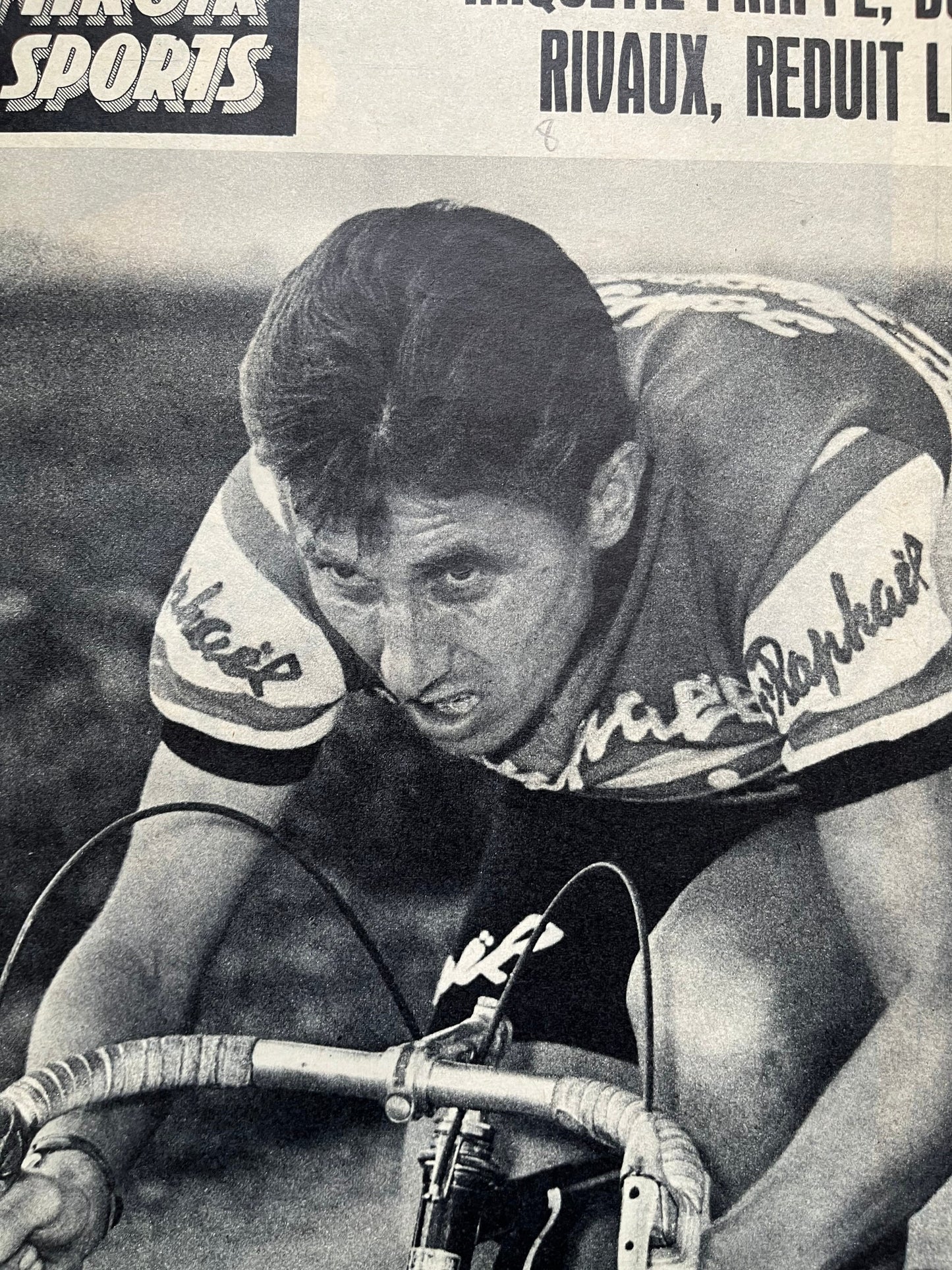 Vintage Cycling Print - Tour de France, Jacques Anquetil, Original 1962