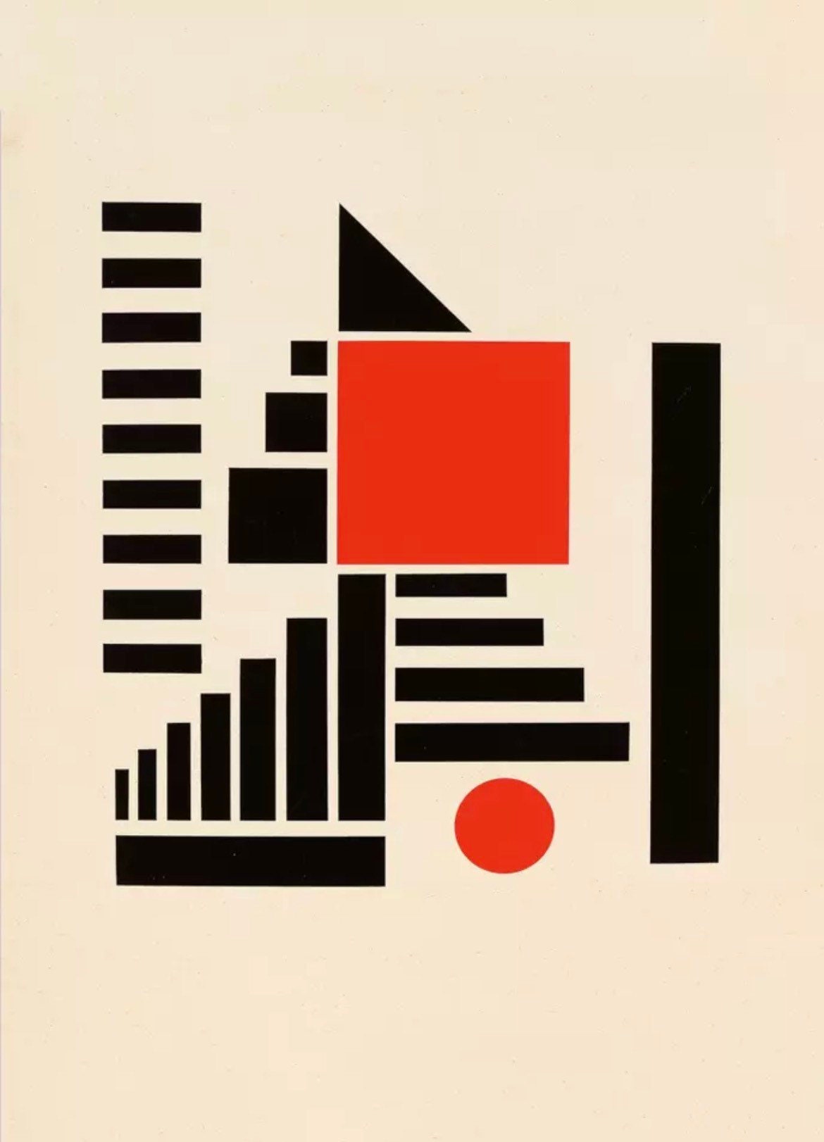 Vintage Russian Suprematism Poster - Mechano Faktura, Henryk Berlewi c1924
