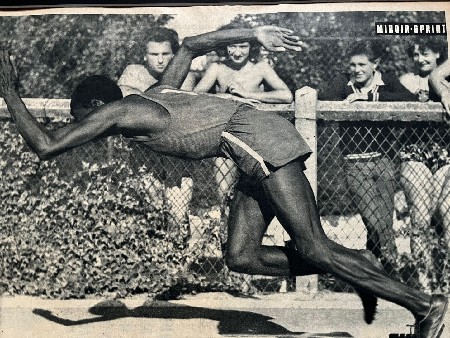 Vintage Athletics Print (French) - Gaston Ombunwan, Original 1953