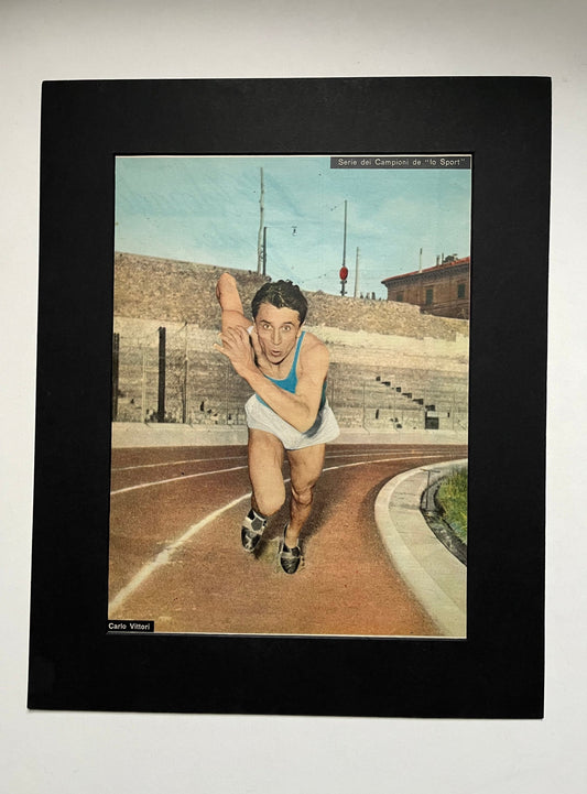 Vintage Athletics Print - Carlo Vitorri, Original 1953