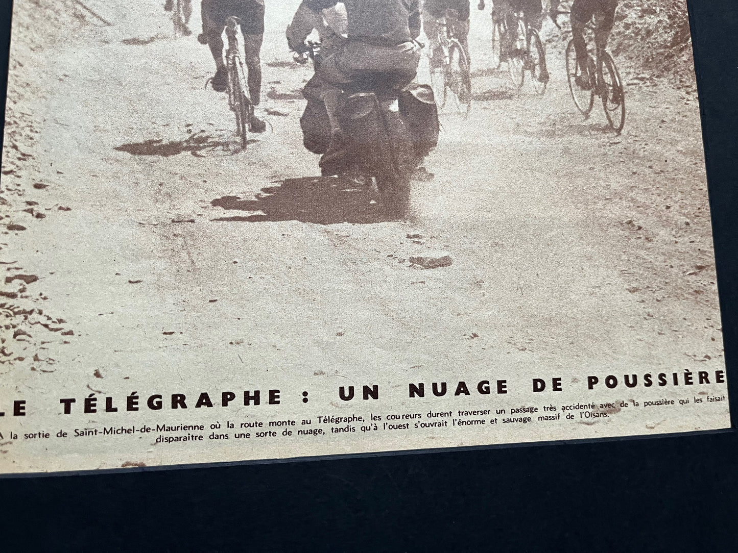 Vintage Cycling Print - Tour de France, Thonon Les Bains - Briancon, Original 1949
