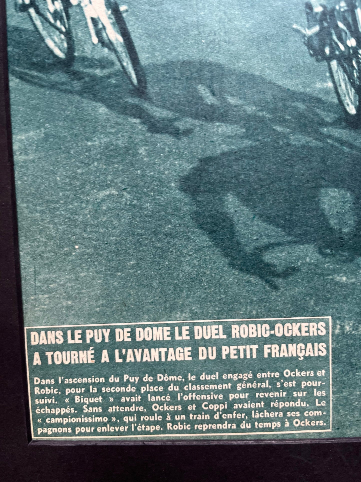 Vintage Cycling Print - Fausto Coppi/Bianchi, Original 1953