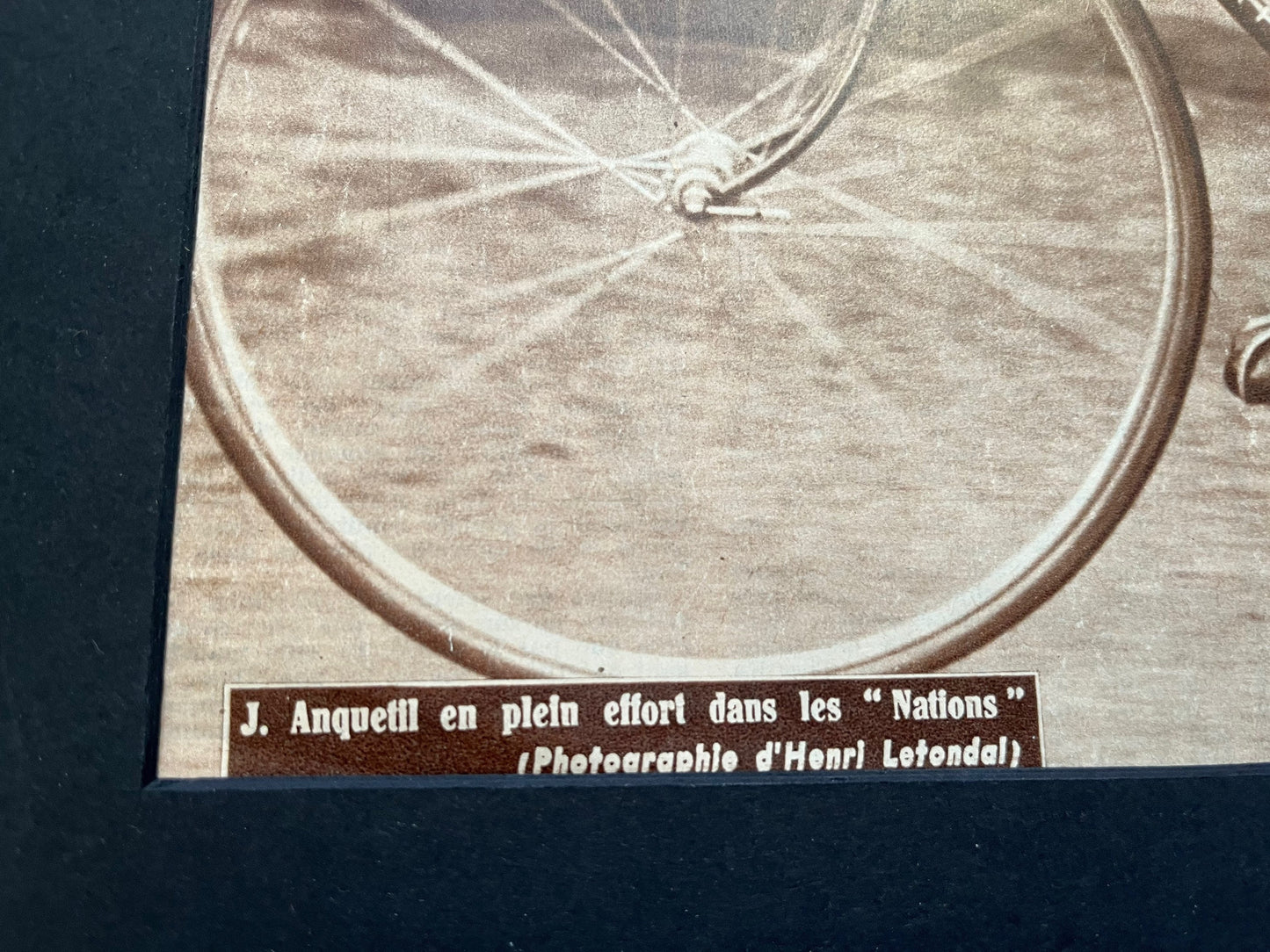 Vintage Cycling Print - Jacques Anquetil, Tour de France, Original  1957