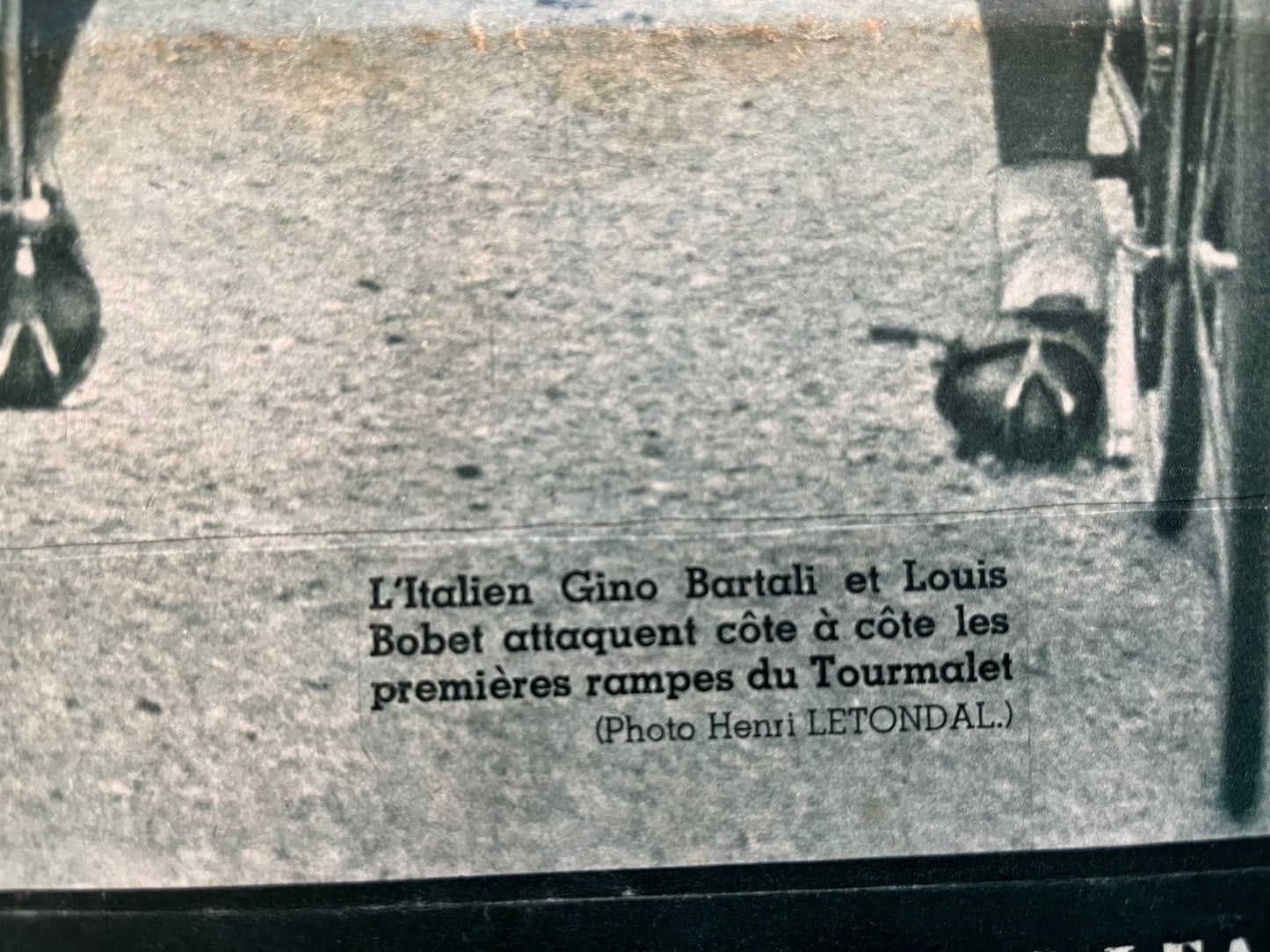 Vintage Cycling Print - Tour de France, Gino Bartali/Louison Bobet, 1948