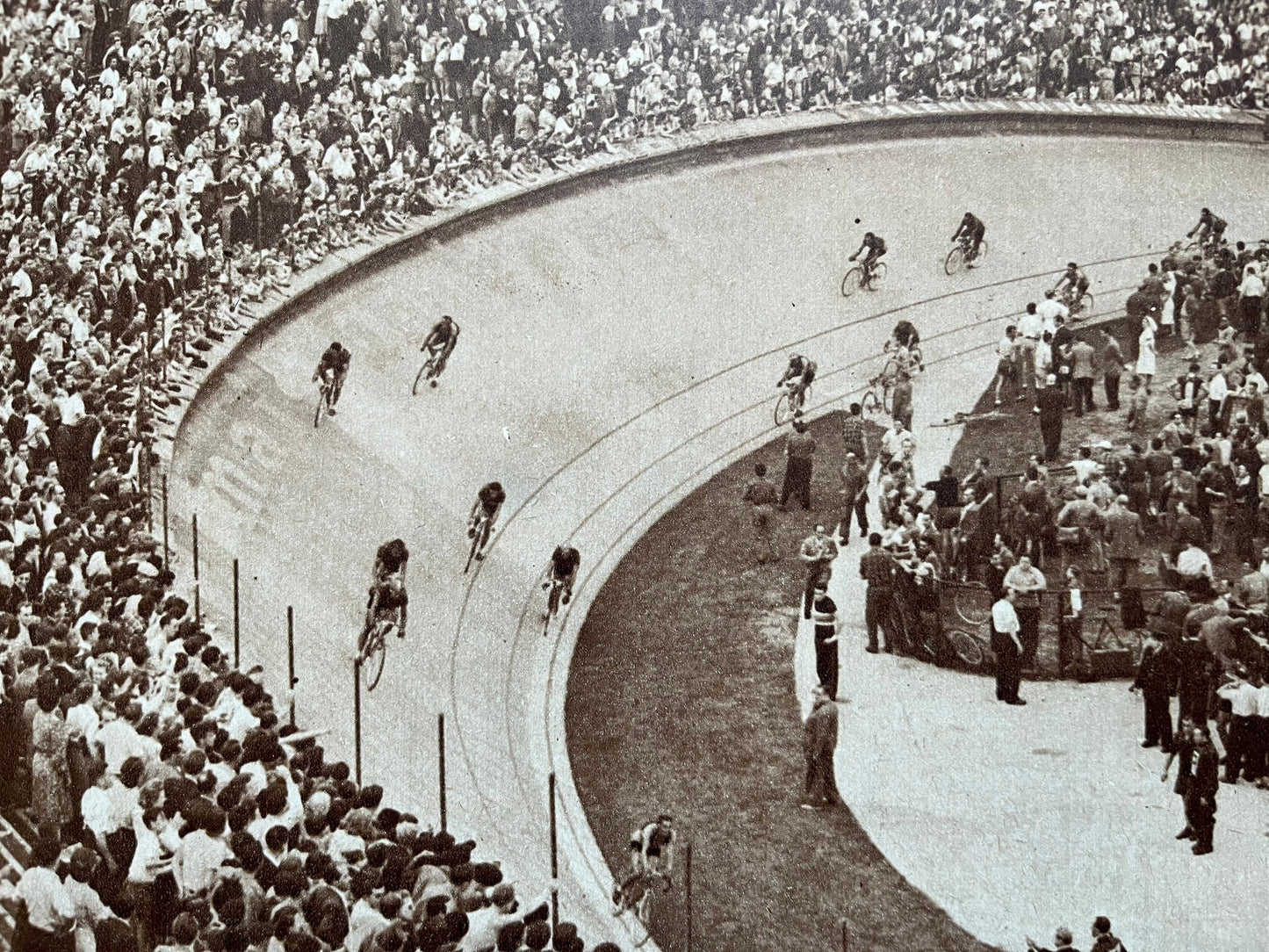 Vintage Tour de France cycling print - Ferdi Kubler 1950 parc des princes